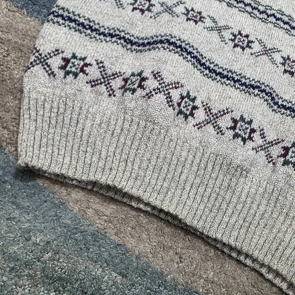 Polo Ralph Lauren Wool Silk Linen Sweater Fair Isle Vest Size L